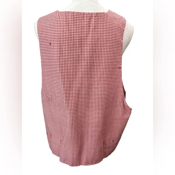 Vintage Patchwork Sunflower Gingham Vest Cottagecore Farmhouse Folk Art L - Picture 4 of 8